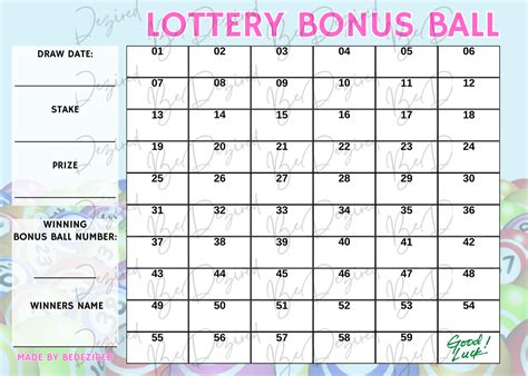 Lottery Bonus Ball .
